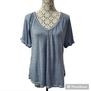 FREE PEOPLE We The Free Women's Oversized Distressed Faded Top S